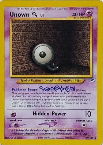 Unown [Q] 059/105 [Neo Destiny]  - Unlimited