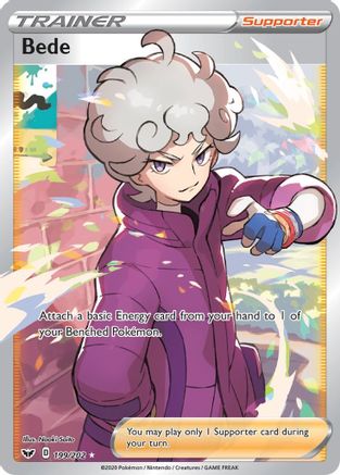 Bede (Full Art) 199/202 [SWSH01 Sword & Shield Base Set]  - Holofoil