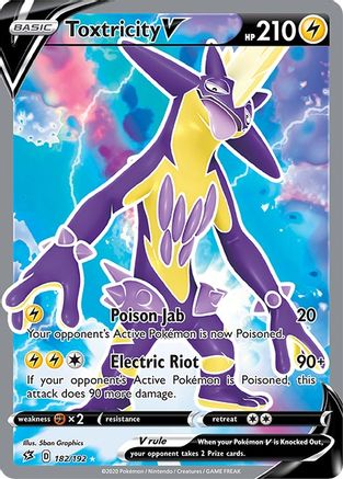 Toxtricity V (Full Art) 182/192 [SWSH02 Rebel Clash]  - Holofoil