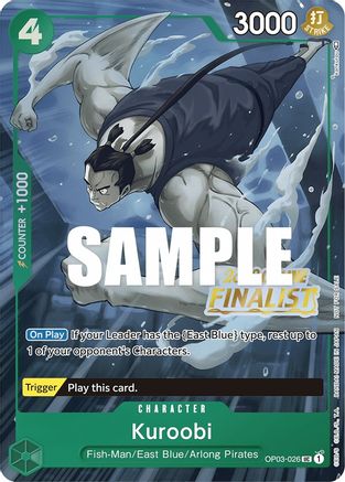 Kuroobi (Online Regional 2023) [Finalist] (OP03-026) - One Piece Promotion Cards Foil