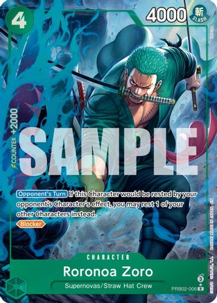 Roronoa Zoro - PRB02-006 (Alternate Art) (PRB02-006) - Premium Booster -The Best- Vol. 2 Foil