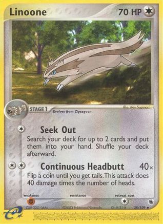 Linoone 038 [Ruby and Sapphire]  - Reverse Holofoil