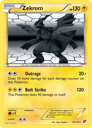 Zekrom 047/114 [Black and White]  - Holofoil