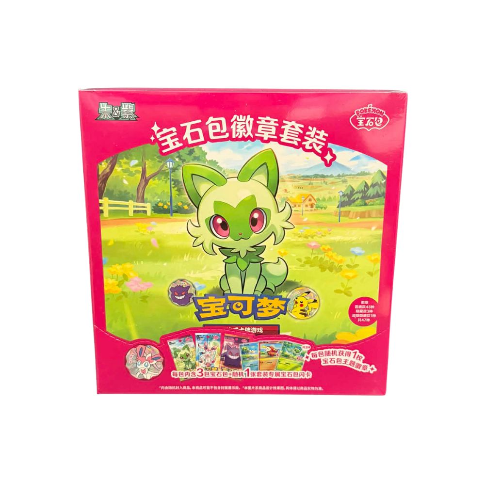Pokemon Gem Pack Badge Set Sealed display [S-Chinese]